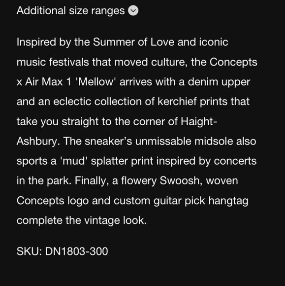 BNWB Concepts x Air Max 1 Mellow - Picture 8 of 9